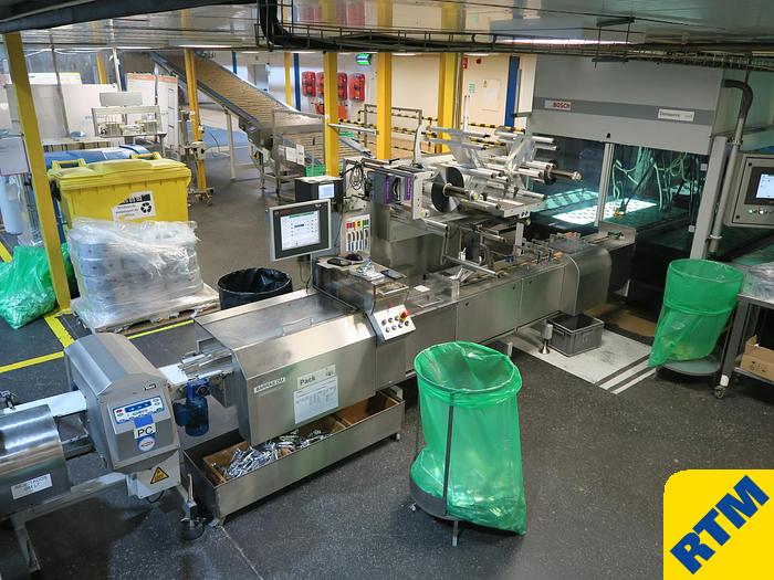 Used BISCUIT / BAR FLOWPACKING AND CARTONNING PACKING LINE