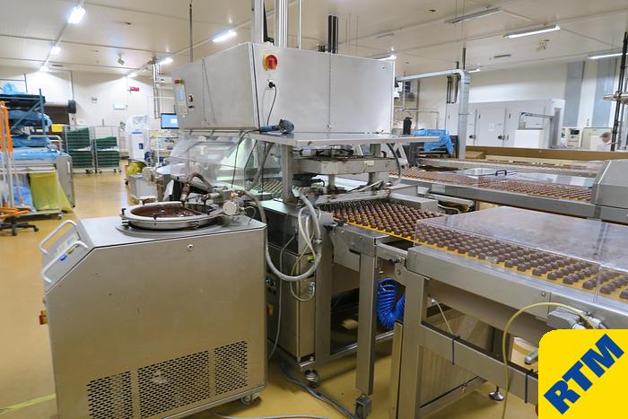 Used PRALINE DEPOSITING, EXTRUDING/FORMING & CHOCOLATE COATING LINE