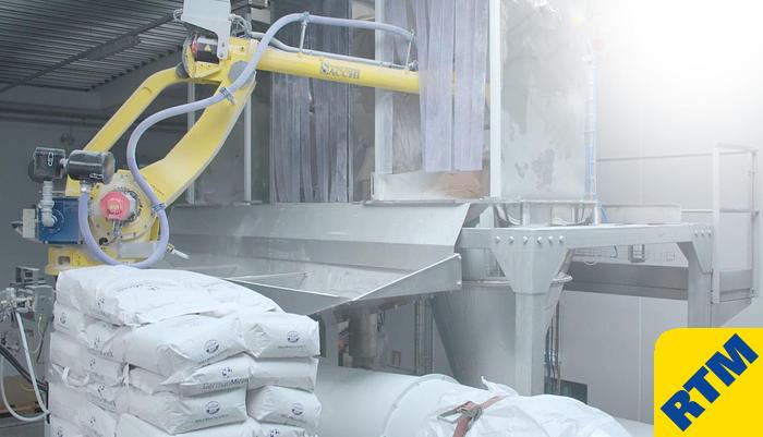 Used Robot Debagging Station for 25kg sacks