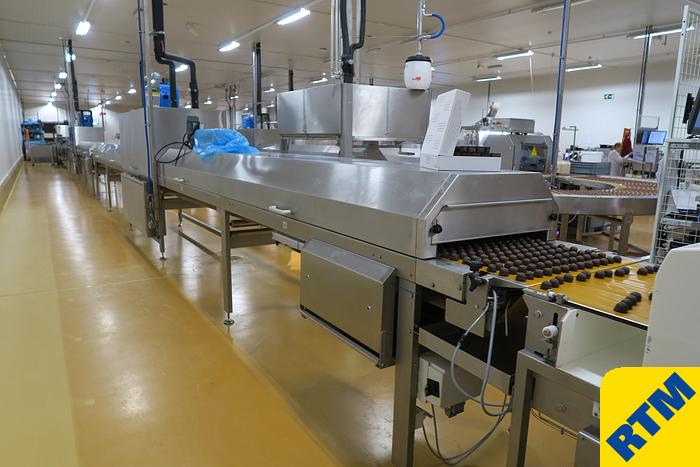 Used PRALINE DEPOSITING, EXTRUDING/FORMING & CHOCOLATE COATING LINE
