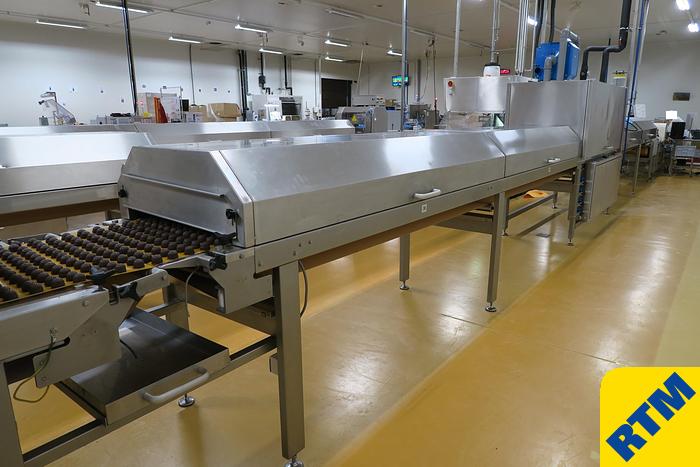 Used PRALINE DEPOSITING, EXTRUDING/FORMING & CHOCOLATE COATING LINE