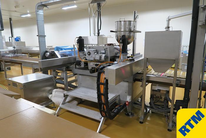 Used PRALINE DEPOSITING, EXTRUDING/FORMING & CHOCOLATE COATING LINE