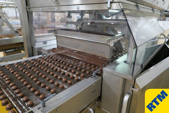 Used PRALINE DEPOSITING, EXTRUDING/FORMING & CHOCOLATE COATING LINE