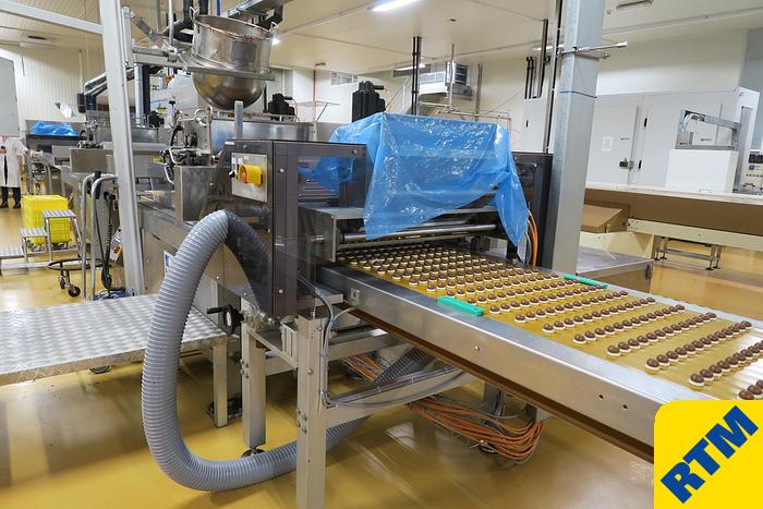 Used PRALINE DEPOSITING, EXTRUDING/FORMING & CHOCOLATE COATING LINE