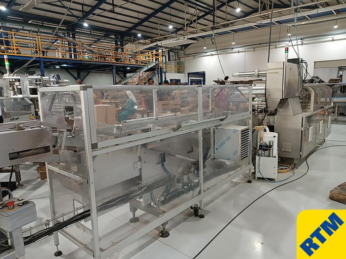 Used (4) Biscuit on-edge flowpack wrappers