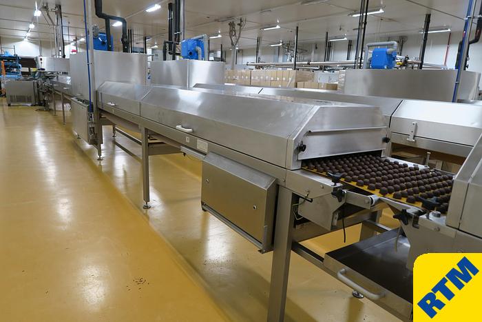 Used PRALINE DEPOSITING, EXTRUDING/FORMING & CHOCOLATE COATING LINE