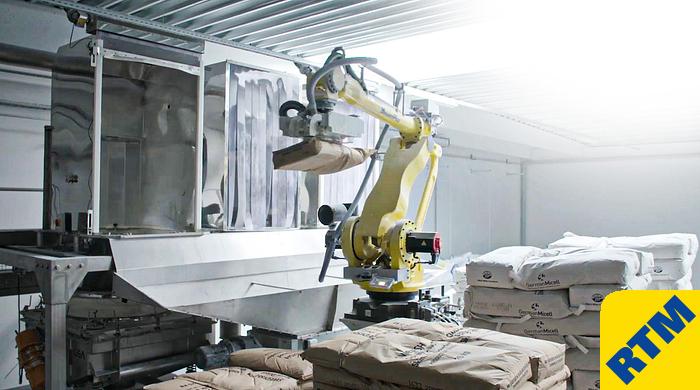 Used Robot Debagging Station for 25kg sacks