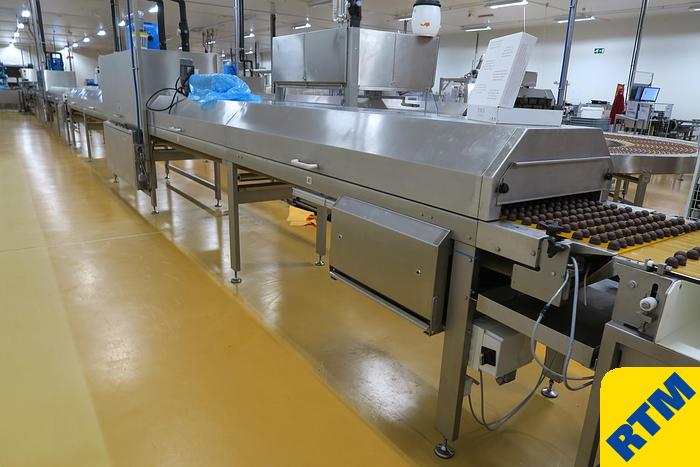 Used PRALINE DEPOSITING, EXTRUDING/FORMING & CHOCOLATE COATING LINE