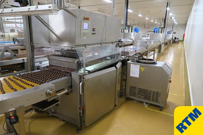 Used PRALINE DEPOSITING, EXTRUDING/FORMING & CHOCOLATE COATING LINE
