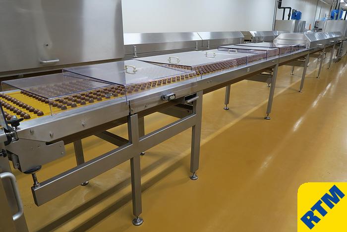 Used PRALINE DEPOSITING, EXTRUDING/FORMING & CHOCOLATE COATING LINE