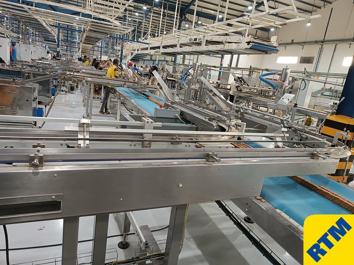 Used (4) Biscuit on-edge flowpack wrappers