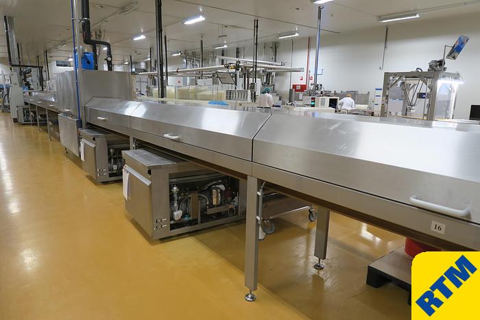 Used PRALINE DEPOSITING, EXTRUDING/FORMING & CHOCOLATE COATING LINE