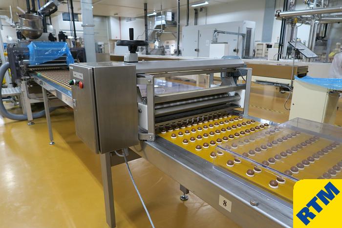 Used PRALINE DEPOSITING, EXTRUDING/FORMING & CHOCOLATE COATING LINE