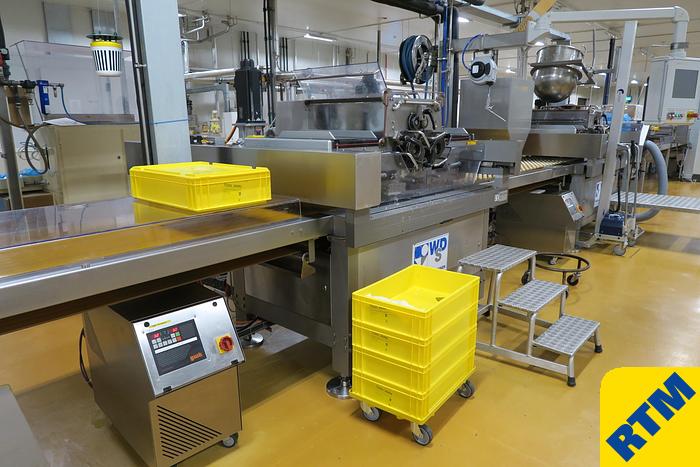 Used PRALINE DEPOSITING, EXTRUDING/FORMING & CHOCOLATE COATING LINE