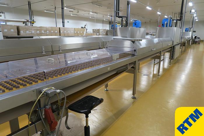 Used PRALINE DEPOSITING, EXTRUDING/FORMING & CHOCOLATE COATING LINE