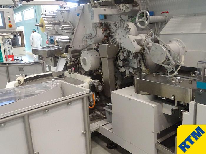 Used (2) HIGH SPEED COMBINATION CANDY FOLD WRAPPERS WITH INTEGRATED FLOWPACK WRAPPING