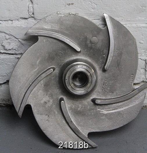 Used Goulds 3196 Impeller, 9.5", 5-Vane, Casting No.: 56381 (For 1x2x10 Pump) #21818