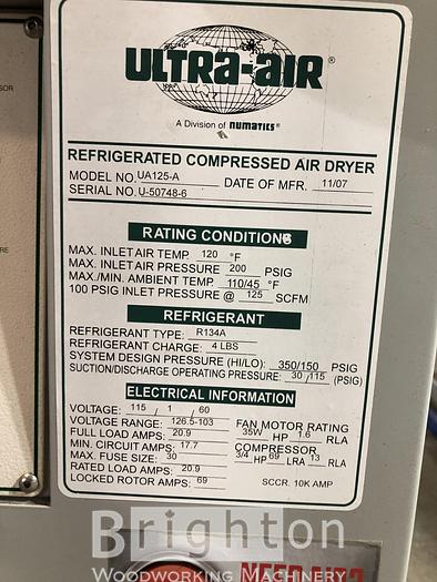 Used 2007 Ultra-Air UA125-A Used Refridgerated Compressed Air Dryer