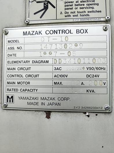 Used 1997 MAZAK QT 10 CNC TURNING LATHE MACHINE IN MALAYSIA