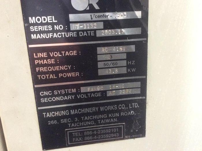 Used 2003 Victor H500 Horizontal Machining Center
