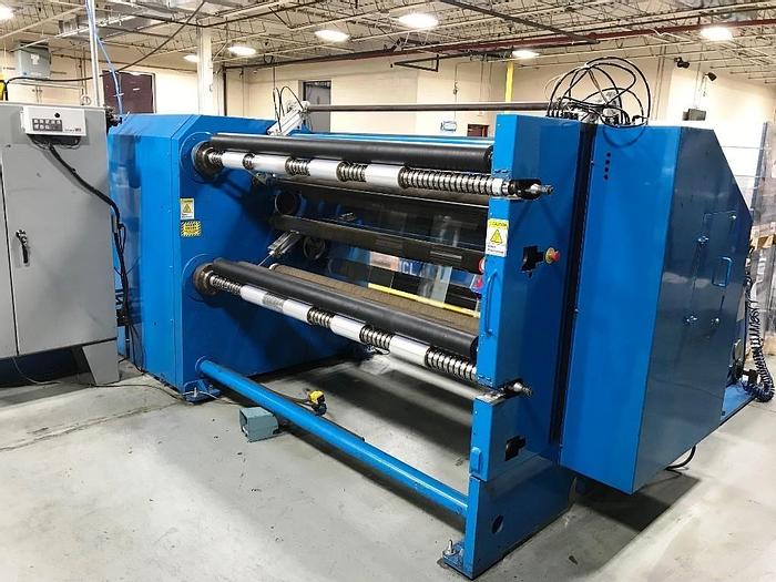 Used 76" WIDE CAMERON DUPLEX CANTILEVERED SLITTER REWINDER