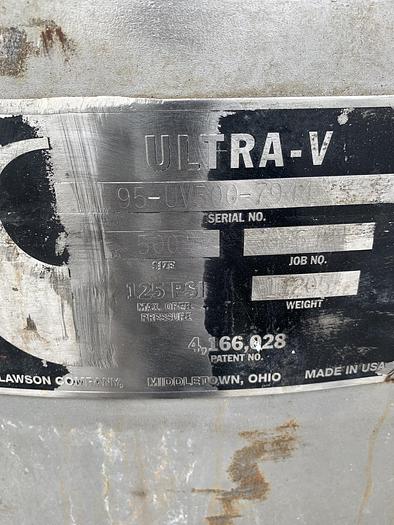 Used BLACK CLAWSON MODEL UV-500 PRESSURE SCREEN S/S 75HP