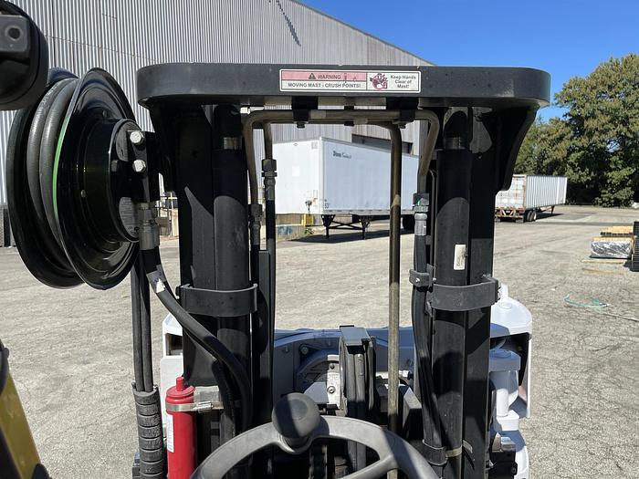 Used 12,000 POUND HYSTER ROLL CLAMP FORKLIFT W/ 60" CASCADE CLAMP 2,100 HOURS