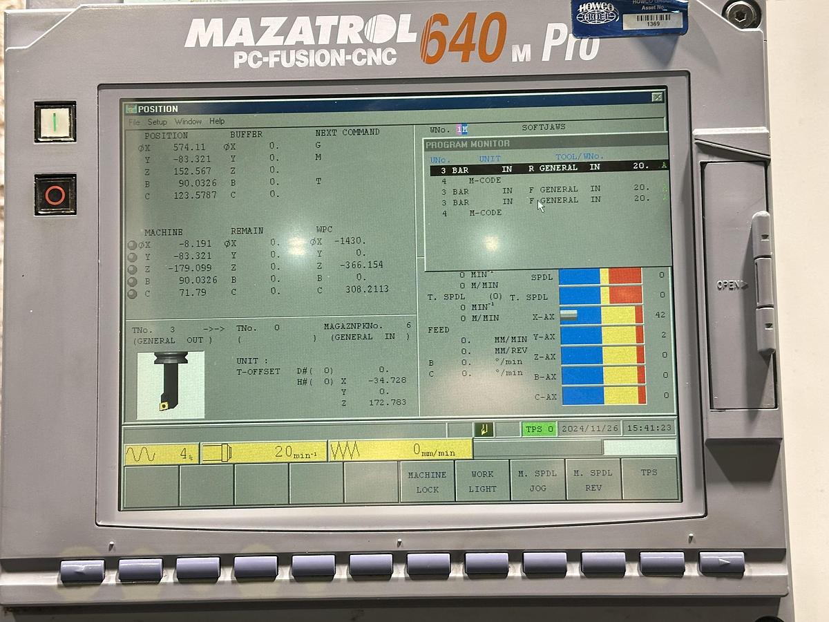 Used Mazak Integrex E-410H Lathe