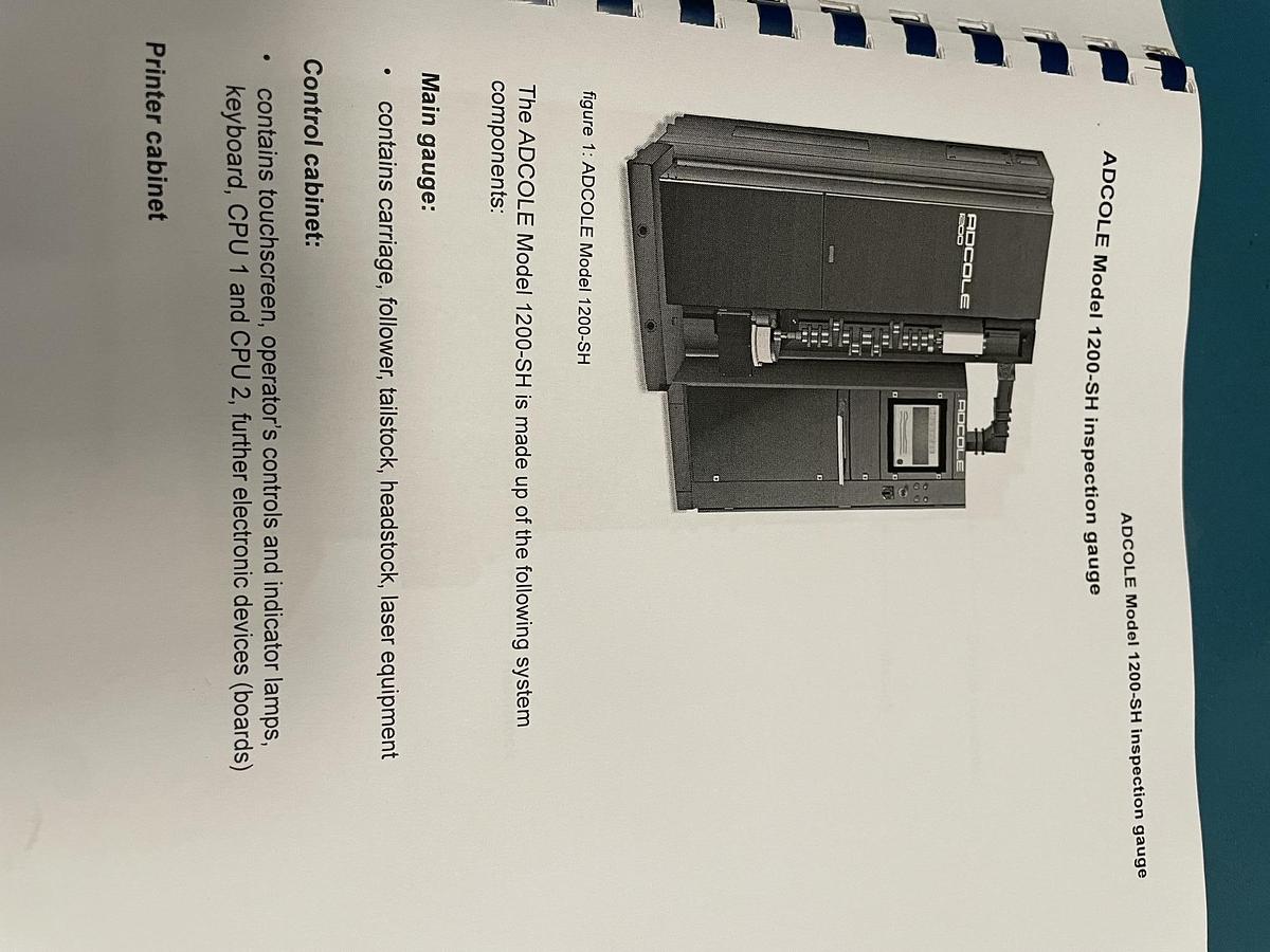 Used ADCOLE 1200 DH CAMSHAFT INSPECTION