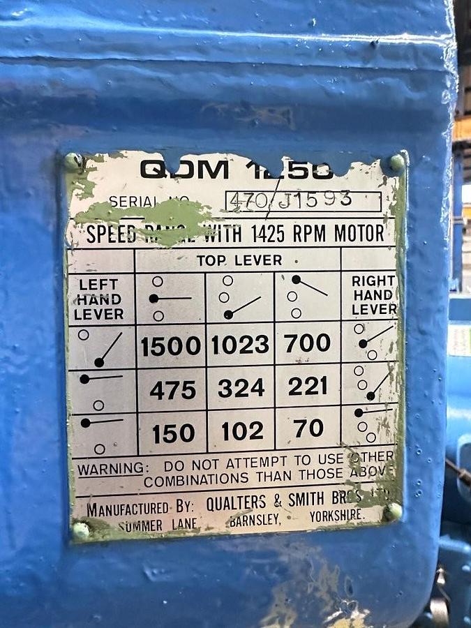 Used Qualters & Smith Model QDM 1250 Piller Drill