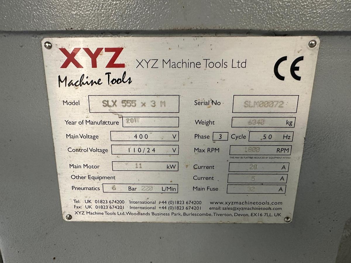 Used XYZ SLX 555 x 3000mm (2017)