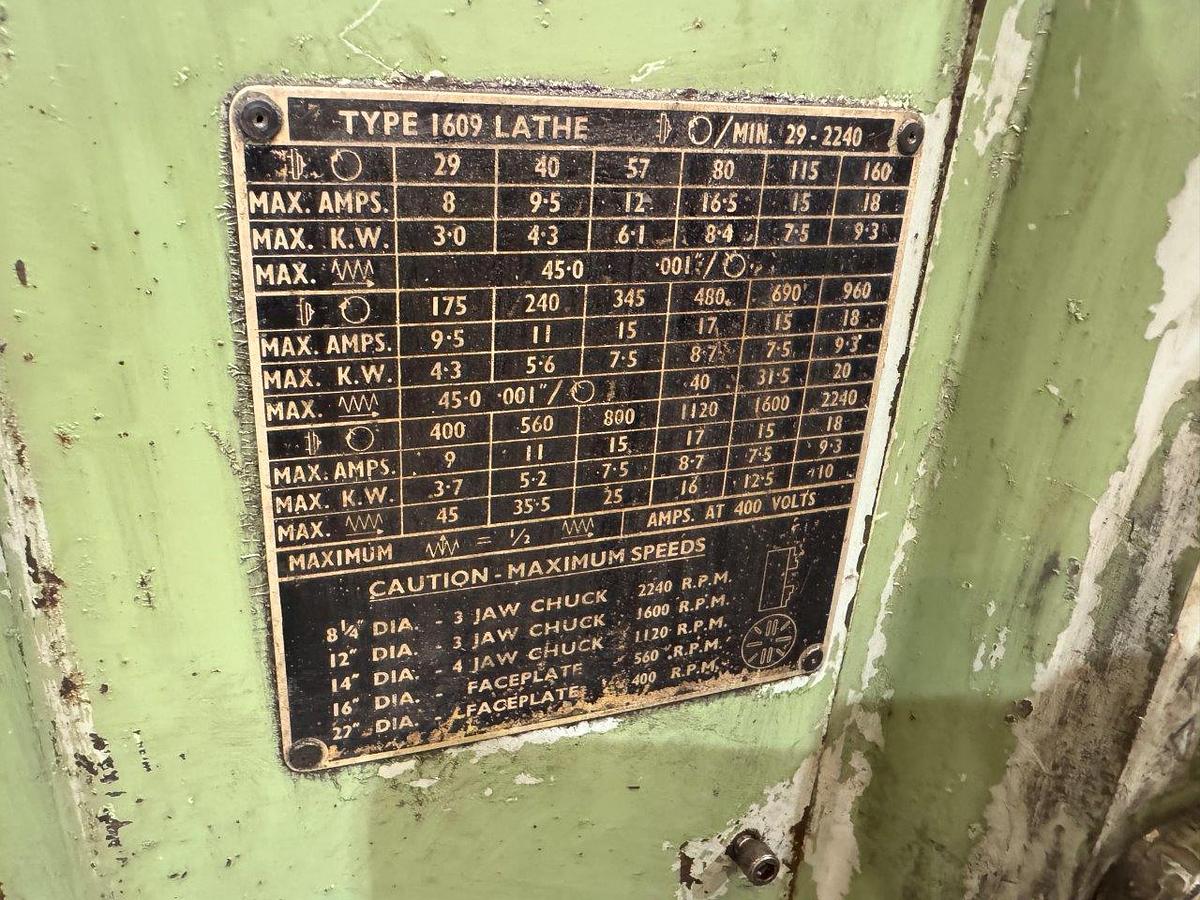 Used DSG Type 1609 x 60 Centre Lathe