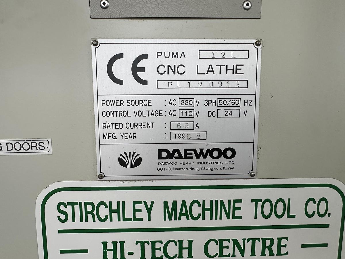 Used Daewoo Puma 12L CNC Lathe (1996)