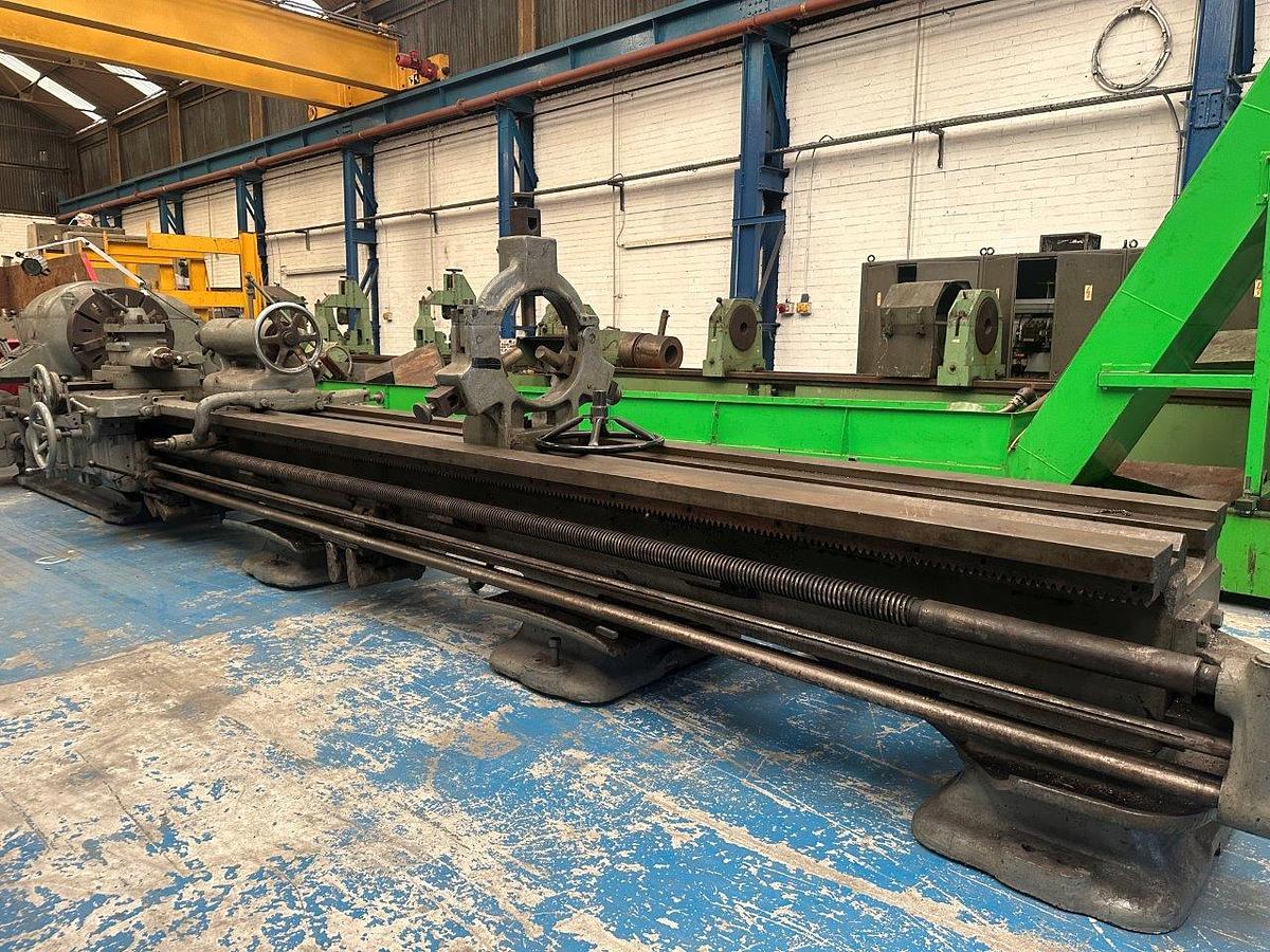 Used Lang 28″ x 200″ Gap bed Centre Lathe