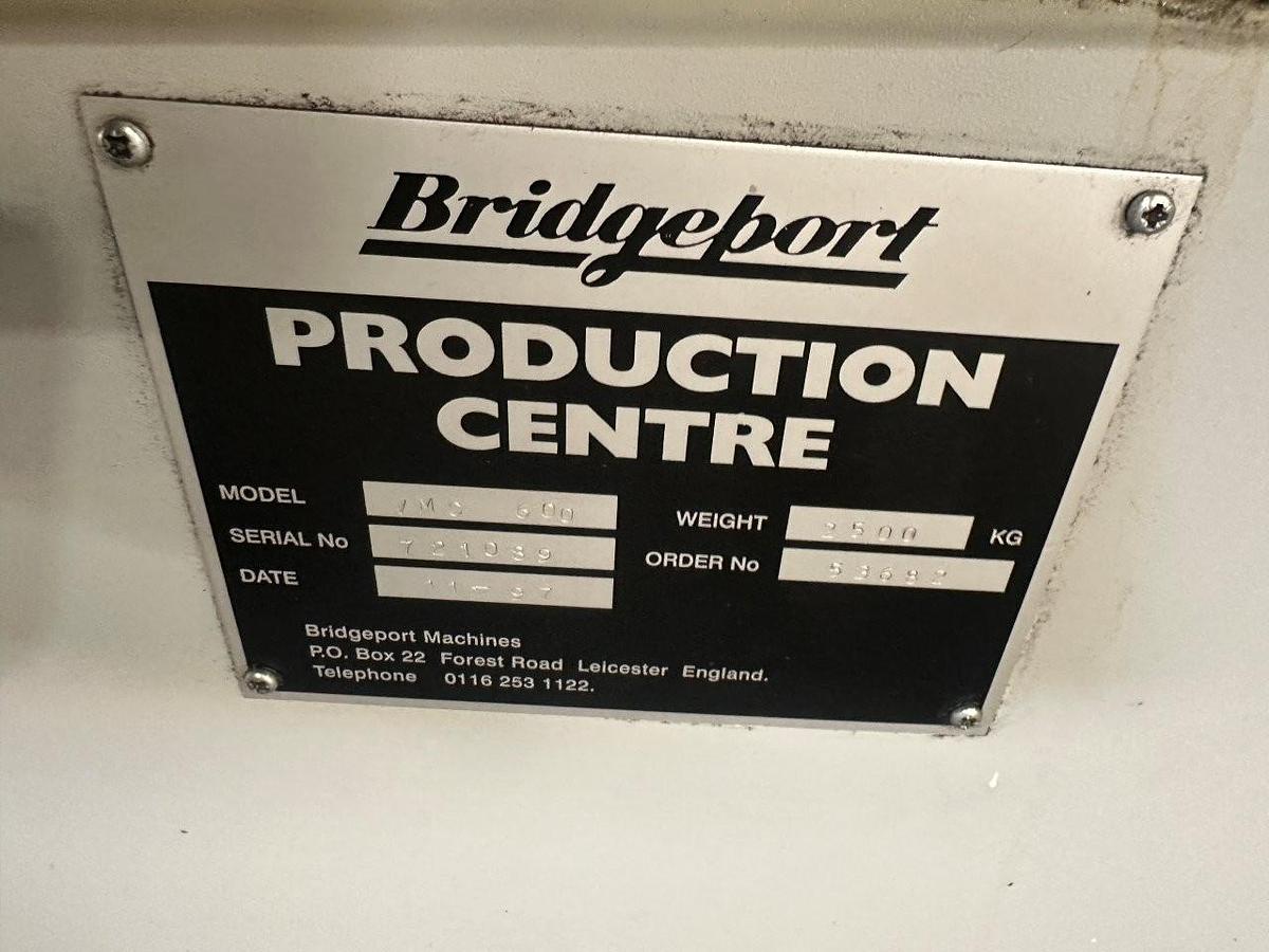 Used Bridgeport VMC600 Vertical Machining Centre