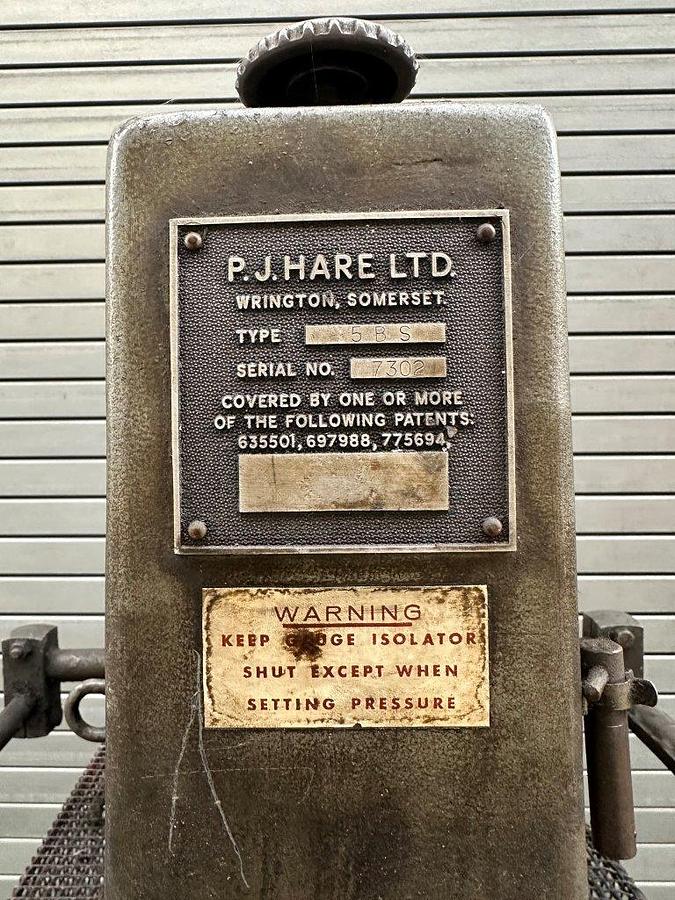 Used Hare 5BS Hydraulic Press