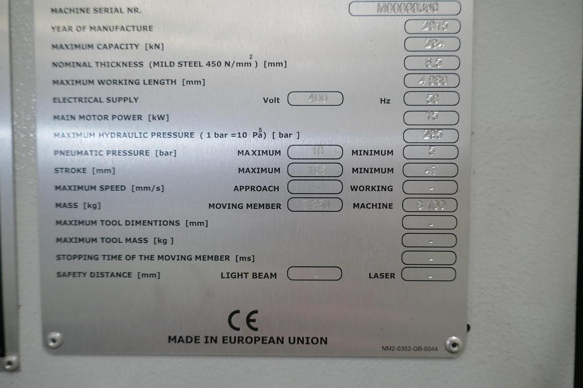 Used Adira GH0640 4000mm x 6mm Guillotine (2015)