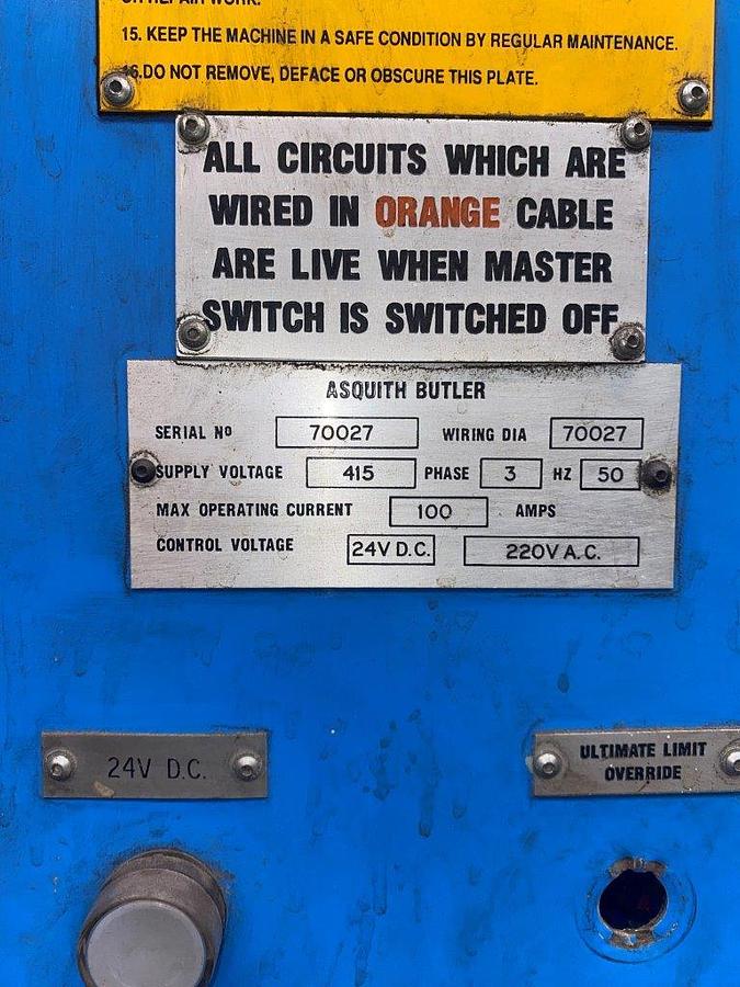 Used Asquith Butler 3000 CNC Bed Mill