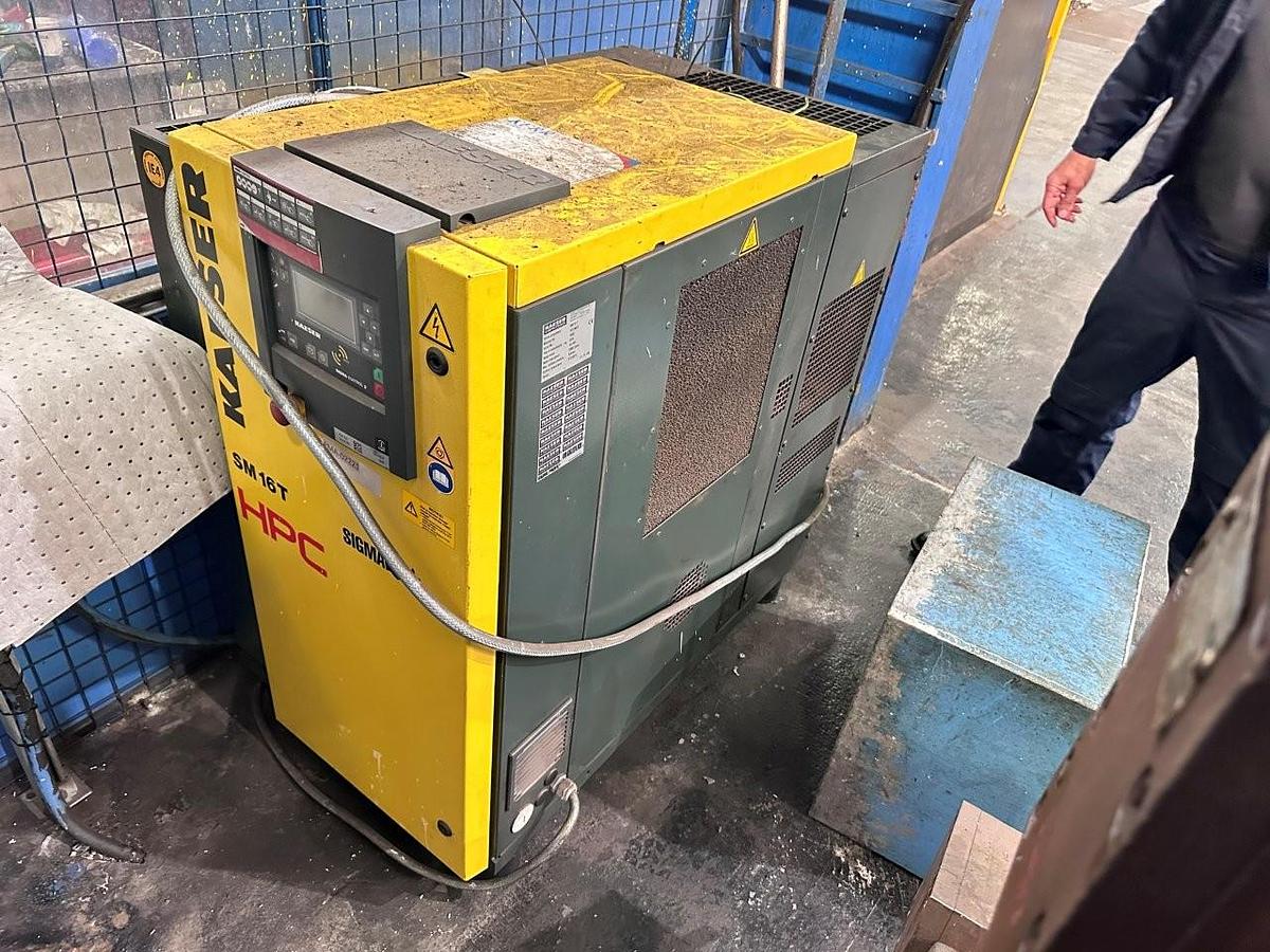 Used Kaeser SM16 T Rotary Screw Air Compressor & Air Receiver