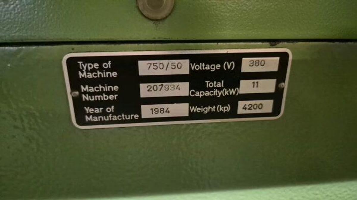 Used ABA 750/50 FFU Surface Grinder (1984)