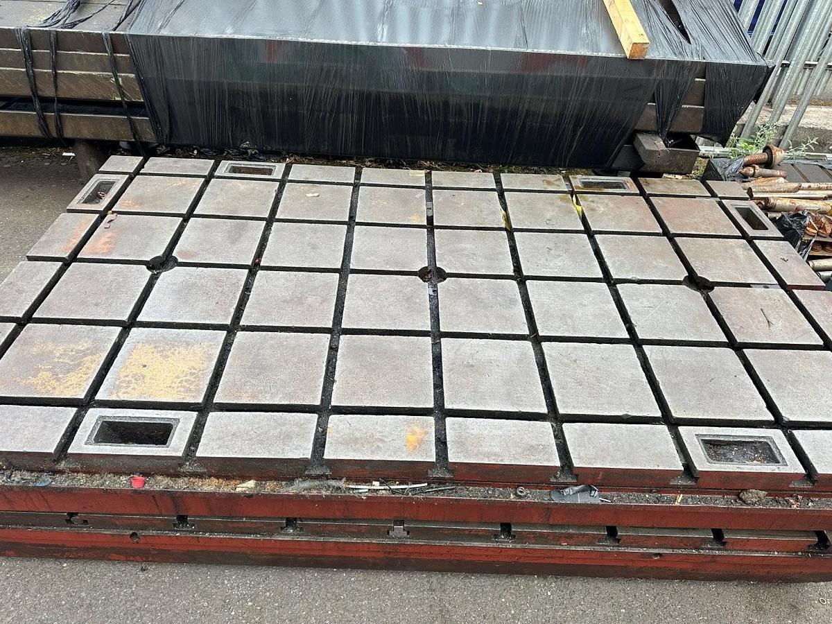 Used 2 x T Slotted Floor Plates 5ft x 9ft x 10" Each 