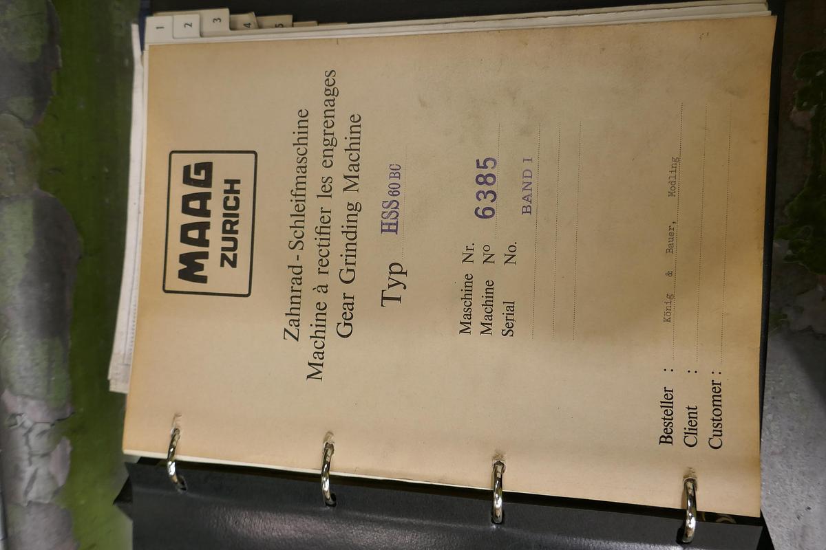 Used Maag HSS 60/80 BC Gear Grinder  