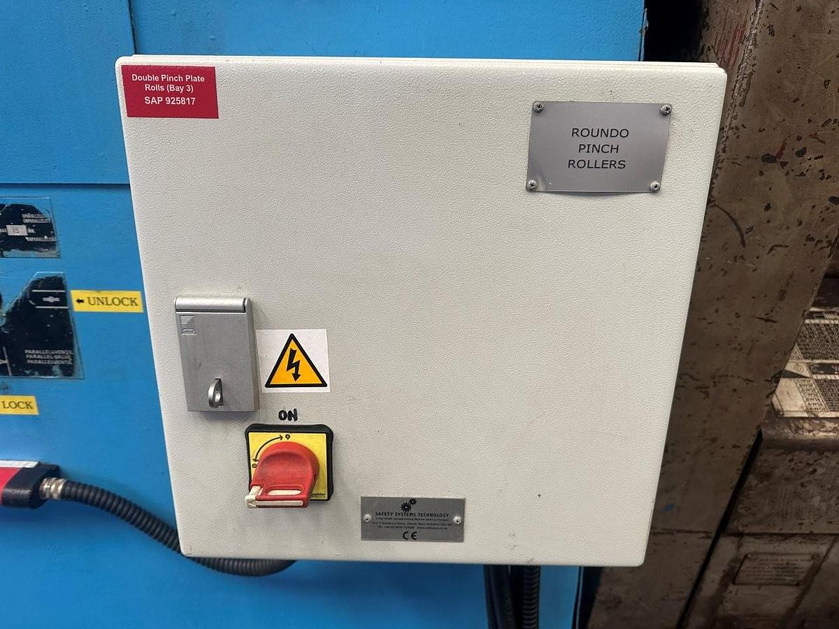 Used Roundo PS340 3000 mm Hydraulic Double-Pinch Plate Bending Rolls