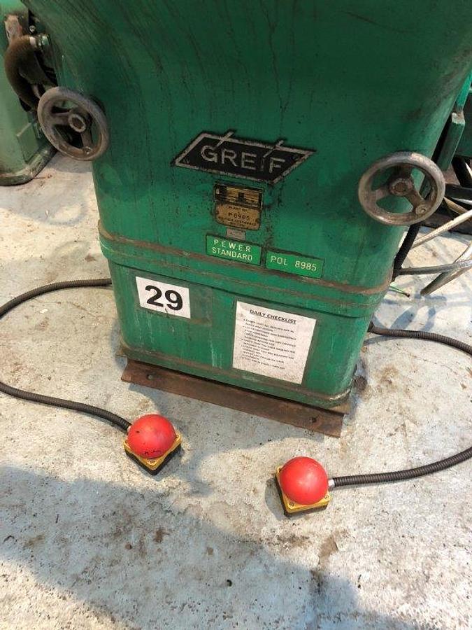Used Greif Dual Speed Double Ended Polisher