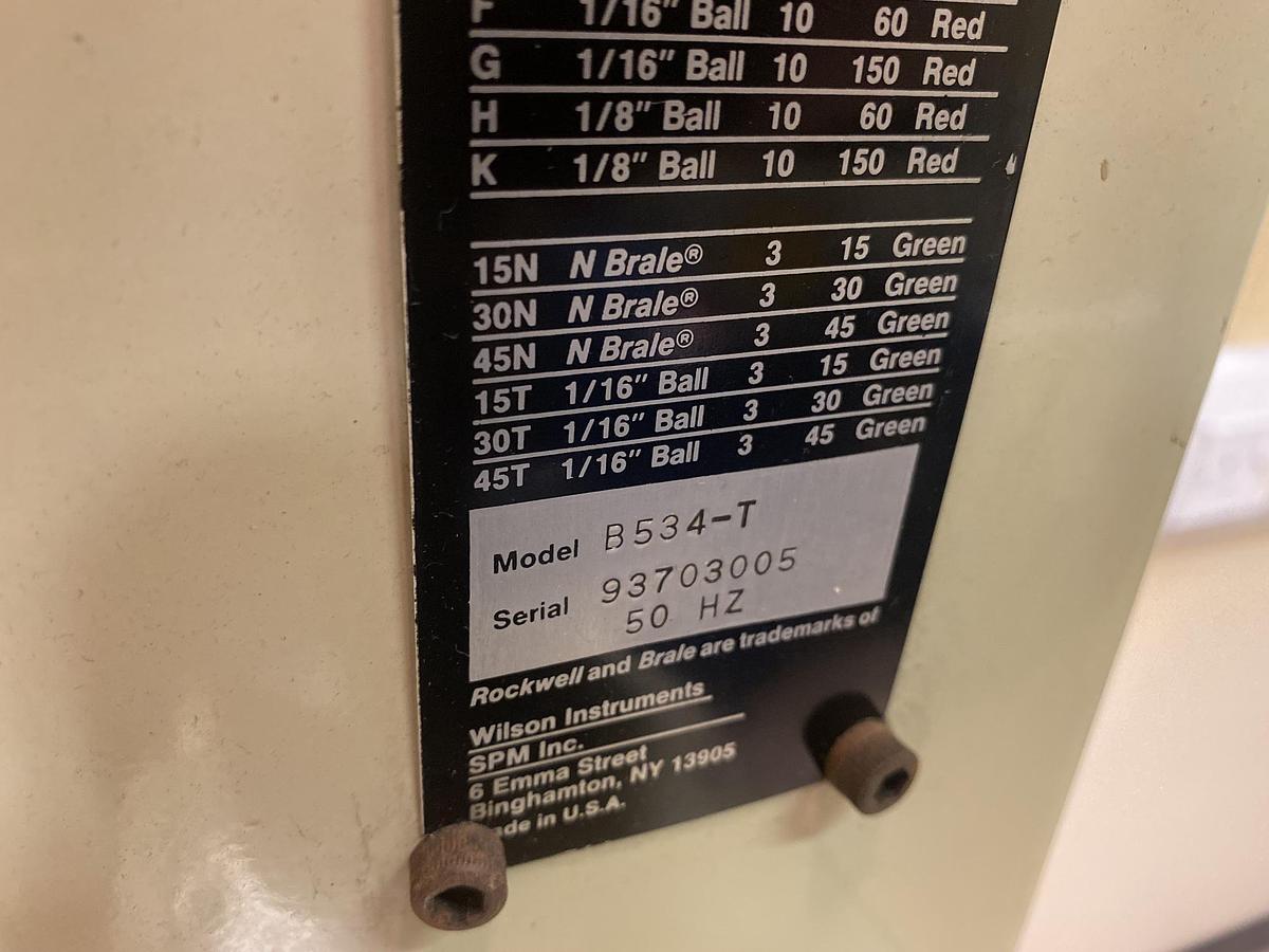 Used WILSON Rockwell Hardness Tester