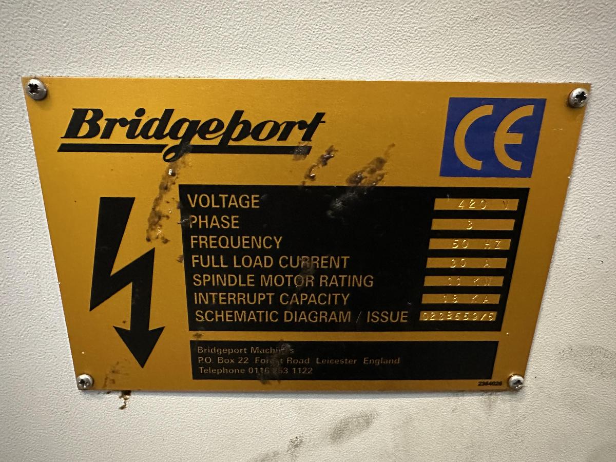 Used Bridgeport VMC 1000/22 Machining Centre (1999)