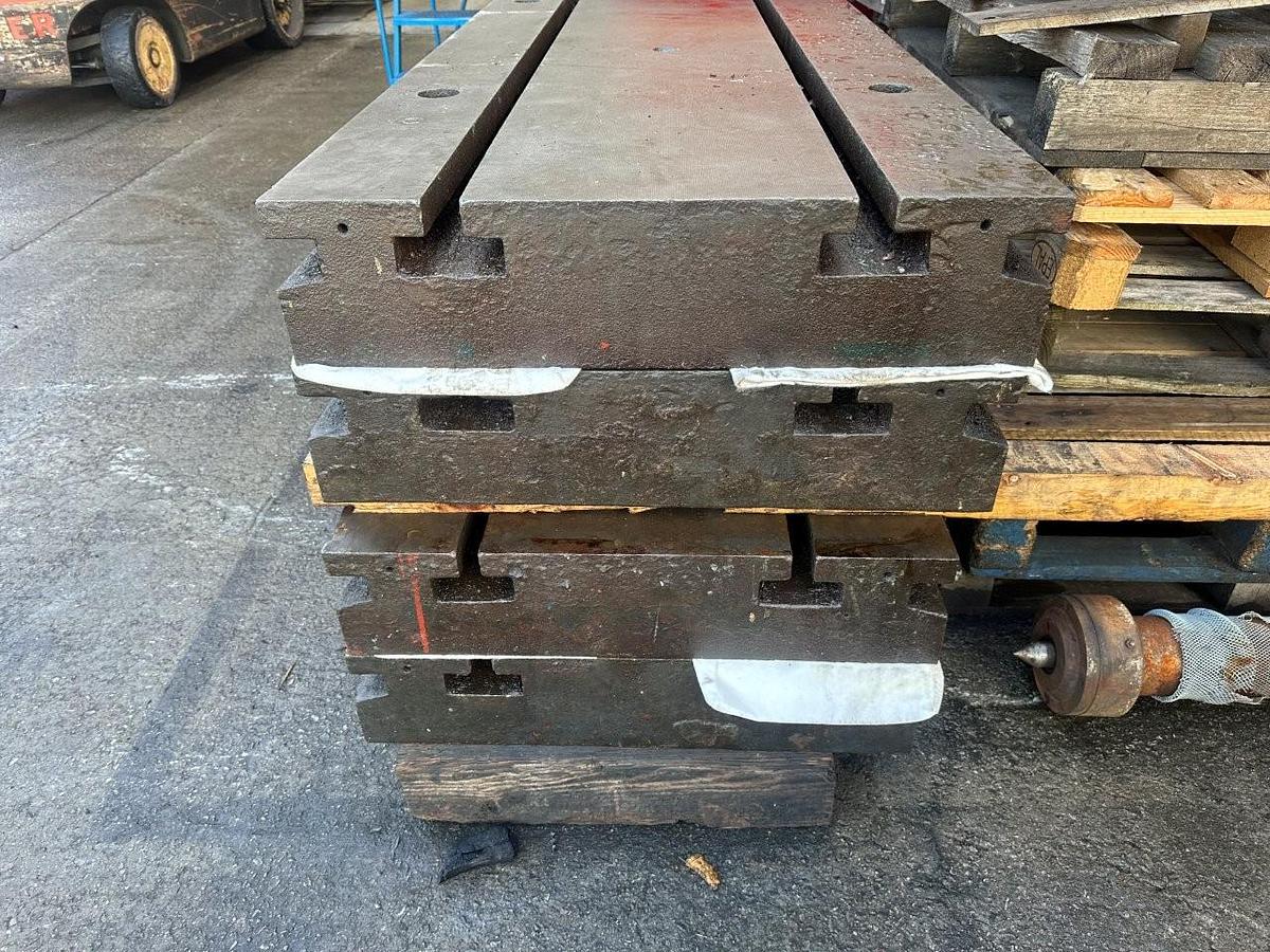 Used 4 x TSlotted Matching Floor Plates 10ft x 30" x 7" Per Plate