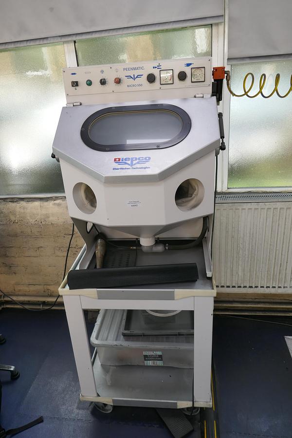 Used Iepco Micorpeen PEENMATIC 550 Microblasting Cabinet