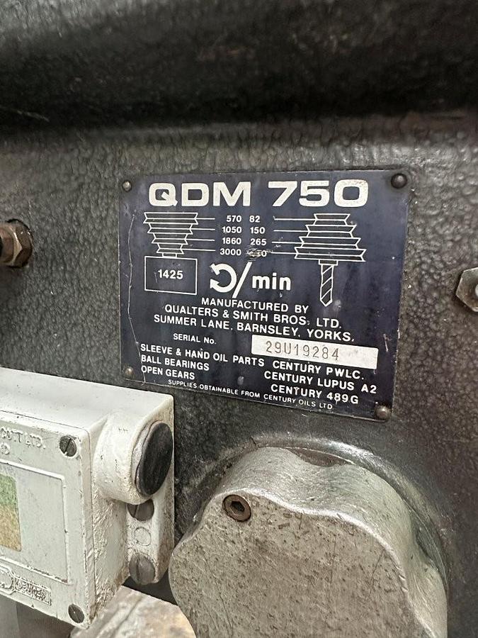 Used Qualters & Smith Model QDM 750 Piller Drill