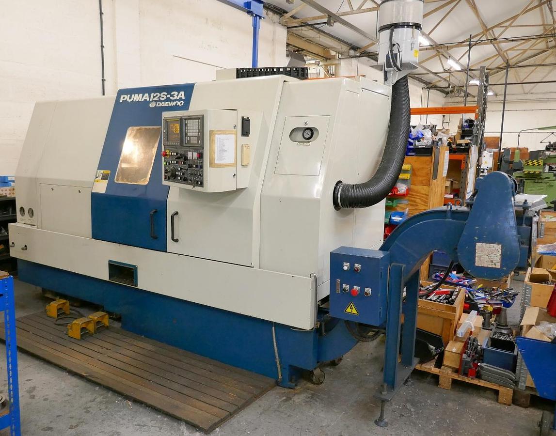 Used Daewoo Puma 12S-3A CNC Turning Centre with C-Axis & Live Tooling (1996)
